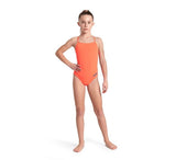 Girls' Team Swimsuit Challenge Solid bright coral