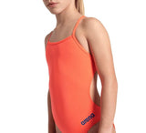 Girls' Team Swimsuit Challenge Solid bright coral