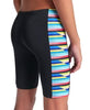Boy's Racing Stripe Swim Jammer Black-Black