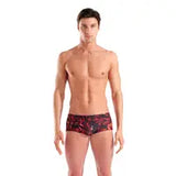 Men's graphic swim low waist short multi black