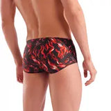 Men's graphic swim low waist short multi black