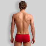 Men's Plain Front Trunks Still Red Solid