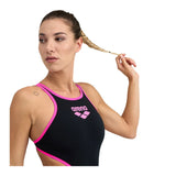 Arena Dames One Biglogo One Piece zwart-fluoroze