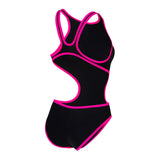 Arena Dames One Biglogo One Piece zwart-fluoroze