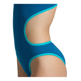 Arena Dames One Biglogo One Piece blauw-kosmo-water
