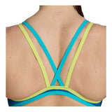 Women's One Double Cross Back One Piece blue-softgreen