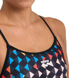 Carnaval-badpak voor dames Booster Back zwart-multi