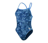 Women's Allover Digital Vback One Piece Cerulean Blue