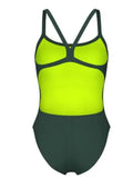 Women's Arena Team Swimsuit Challenge Solid Dark sage-white