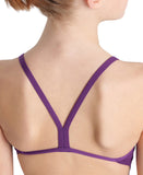 Girls' Team Swimsuit Challenge Solid Plum - White