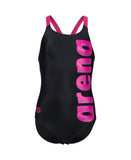 Prism-badpak voor meisjes, V-rug, grafisch zwart-Freak Rose