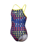 Maillot de bain fille Team Swim Pro Solid Navy - Blanc