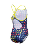 Maillot de bain fille Team Swim Pro Solid Navy - Blanc