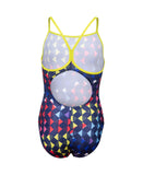 Maillot de bain fille Team Swim Pro Solid Navy - Blanc