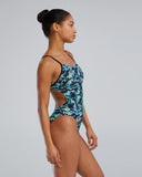 Women's TYR  Energia Cutoutfit Swimsuit - Green