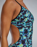 Women's TYR  Energia Cutoutfit Swimsuit - Green