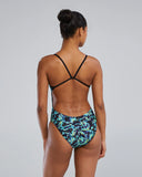 Women's TYR  Energia Cutoutfit Swimsuit - Green