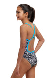 Girls Single Strap One Piece White Walker