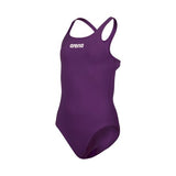 Teambadpak voor meisjes Pro Solid Plum-wit