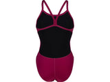 Teambadpak voor meisjes Challenge Effen rood fandango-wit