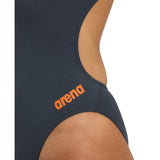 Dames Arena Team-badpak Challenge Solid Asphalt-zwart