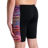 Boy's Ondulation Swim Jammer Black-multi violet