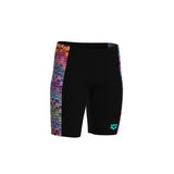 Boy's Ondulation Swim Jammer Black-multi violet