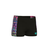 Boy's Ondulation Swim Short Black-multi violet