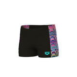 Boy's Ondulation Swim Short Black-multi violet