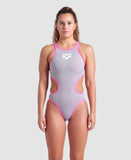 Arena Women's One Biglogo One Piece Sea-Foam/Fluo Pink
