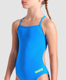 Girls' Swimsuit Challenge Solid Blue River-Artic Lime