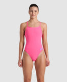 Women's Arena Team Swimsuit Challenge Solid Shocking Pink - Blue