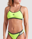 Women's Icons Bikini Cross Back Solid Artic Lime - Dark Sage