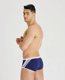 Heren Icons Swim Lage Taille Marine-Wit