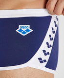 Heren Icons Swim Lage Taille Marine-Wit