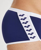 Heren Icons Swim Lage Taille Marine-Wit