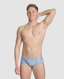 Men's Starfish Low Waist Swim Short White-Multi
