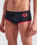 Men's One Low Waist Short Big Logo black/fluo-red