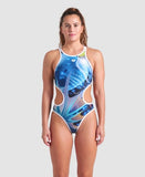 Arena Women's One Print Tech Back Black-Multi-White
