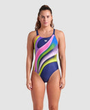 Arena Women's water fluids swimsuit swim pro back navy multi navy