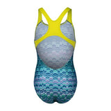 Girl's Ondulation Swimsuit Pro Back Navy-soft green