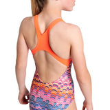 Girl's Ondulation Swimsuit Pro Back violet-coral