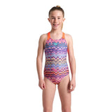 Girl's Ondulation Swimsuit Pro Back violet-coral