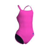 Girls' Team Swimsuit Challenge Solid Shoking pink-blue river