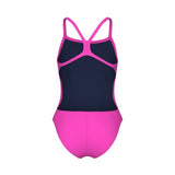 Girls' Team Swimsuit Challenge Solid Shoking pink-blue river