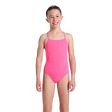 Girls' Team Swimsuit Challenge Solid Shoking pink-blue river
