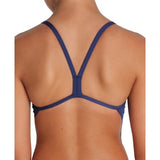Girls' Team Swimsuit Challenge Solid Navy - White