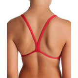 Teambadpak voor meisjes Challenge effen rood - wit