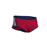 Heren Icons Swim lage taille rood-marineblauw