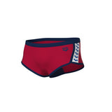 Heren Icons Swim lage taille rood-marineblauw